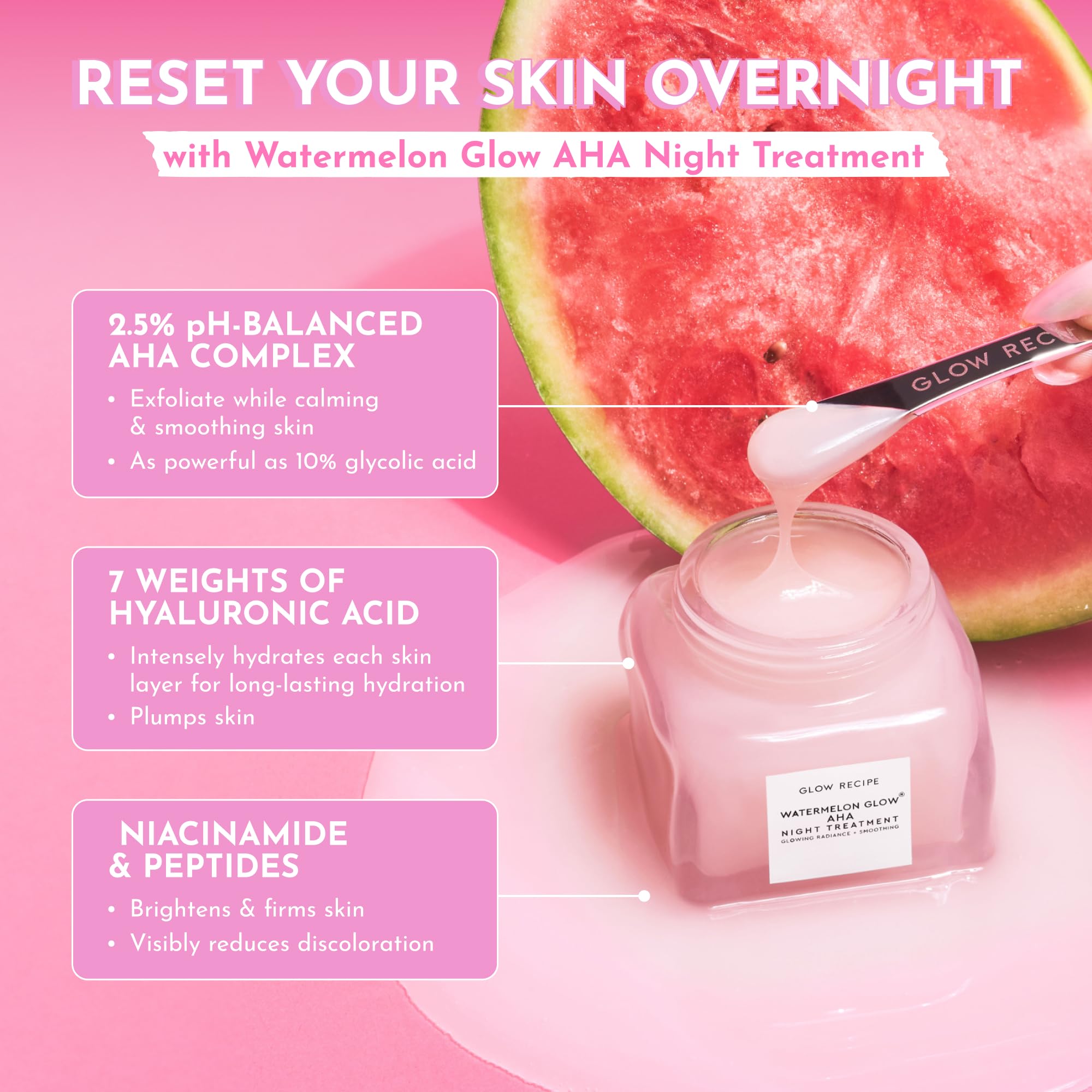 Amazon.com : Glow Recipe Watermelon Glow AHA Night Treatment